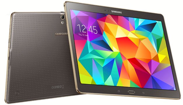 Samsung Galaxy Tab S, with a Super AMOLED WQXGA display 