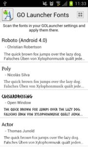 GO Launcher Fonts- screenshot