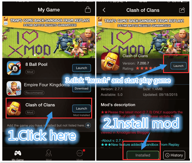 How to use Xmodgames .apk
