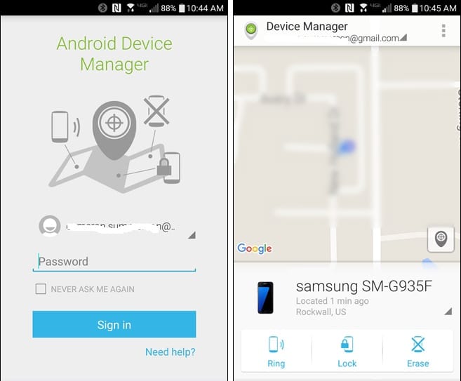 Track your lost Android device with Google Android Device Manager. 