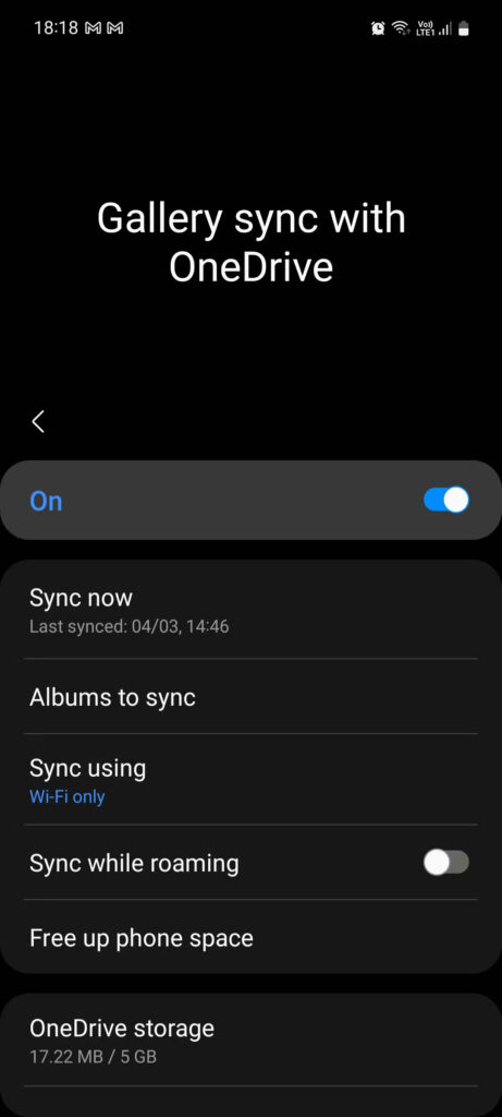 Gallery sync with OneDrive 3