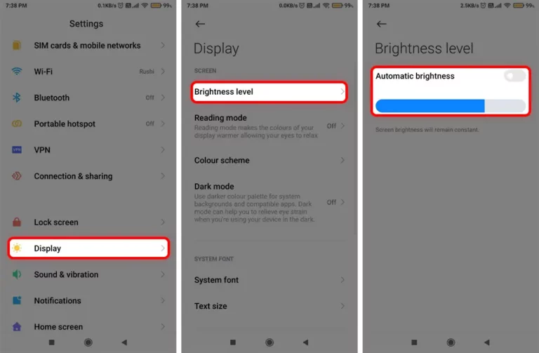 Optimize Battery Performance with Adjust screen brightness