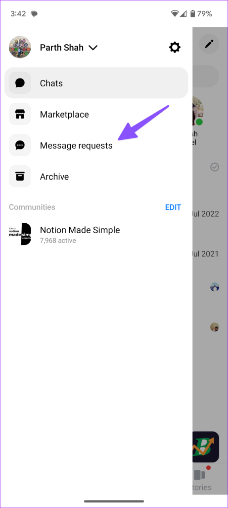 Messenger not showing messages
