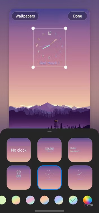 customize lock screen clock widget samsung device 1 1