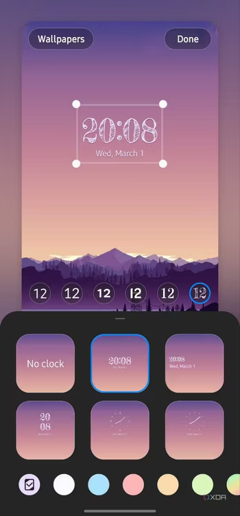 customize lock screen clock widget samsung device 1 2