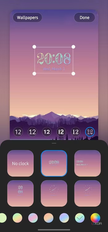 customize lock screen clock widget samsung device 1 3