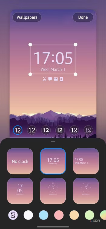 customize lock screen clock widget samsung device 3