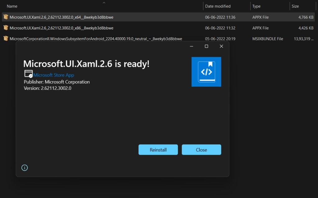 install Microsoft UI Xaml
