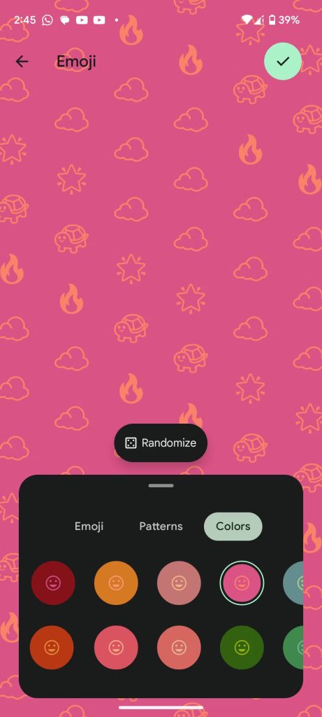 02 changing emoji wallpaper color