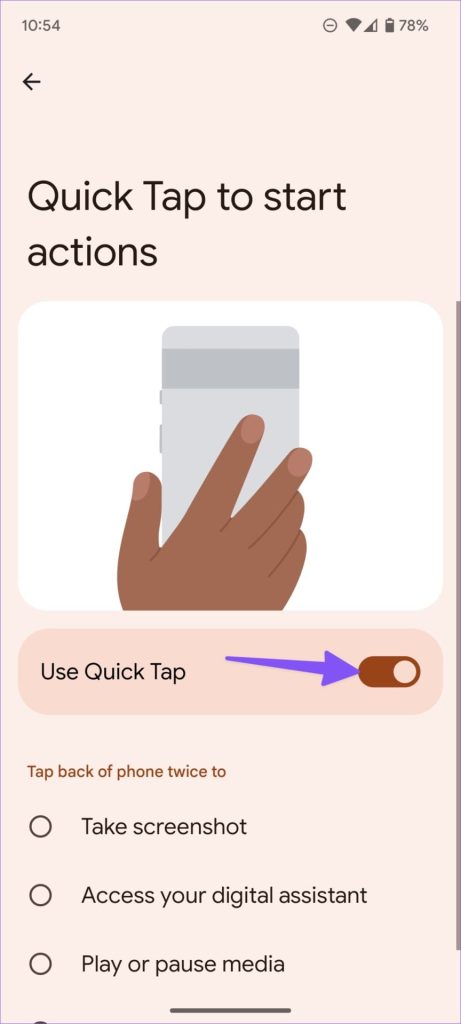 How to use quick tap gestures on Android 8