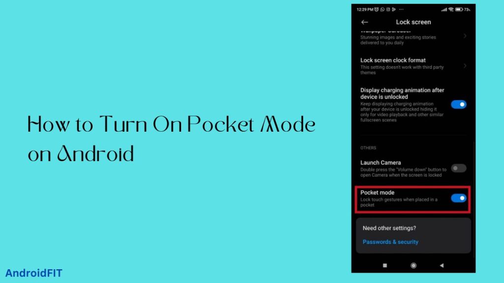 How to Turn On Pocket Mode on Android
