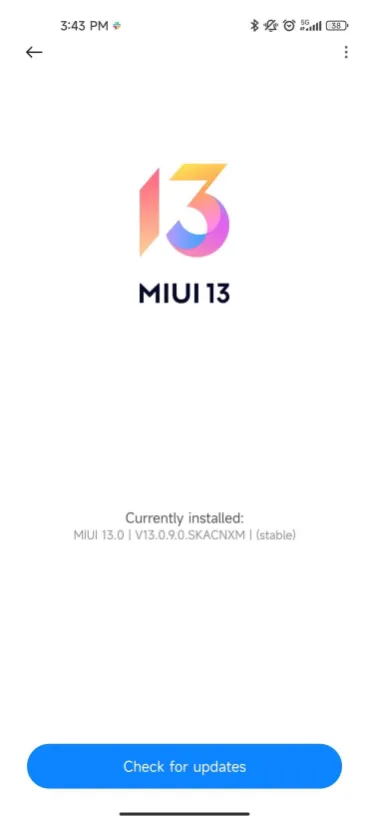Xiaomi MIUI verison
