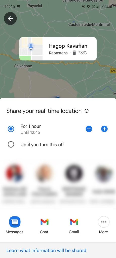 Location sharing Maps 2