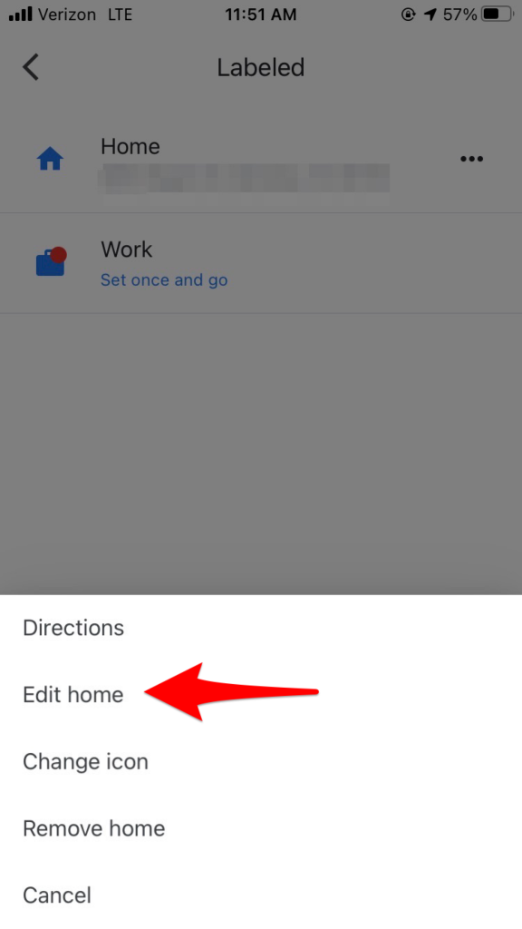change your address on Google Maps