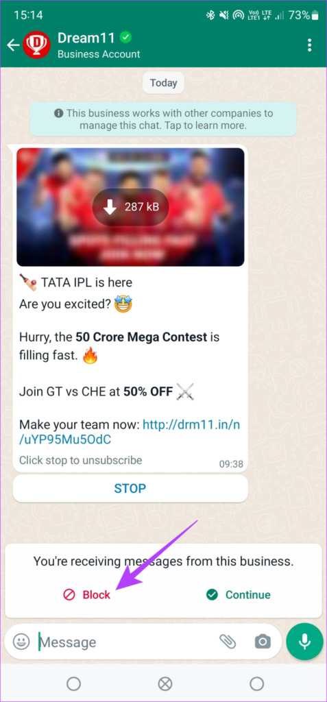 BLOCK BUSINESSES FROM SENDING YOU MESSAGES