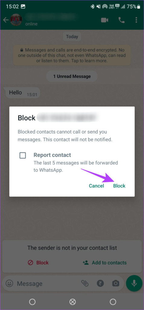 block unknown numbers