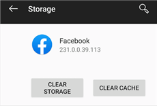 clear facebook cache files on android