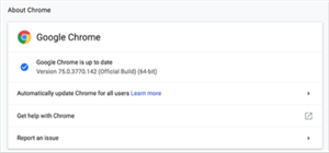 install the latest update for the browser on computer