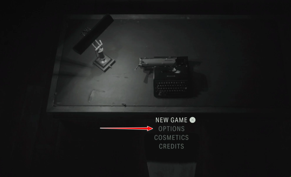 navigate to the Options menu 1