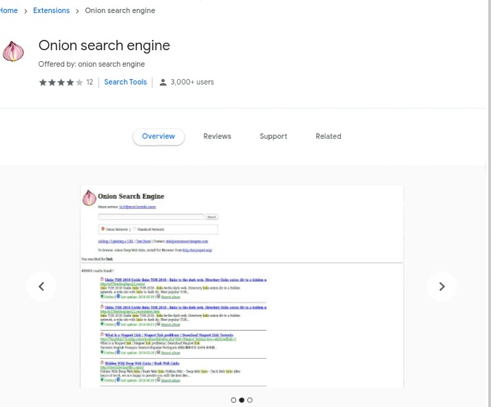 onion links on chrome
