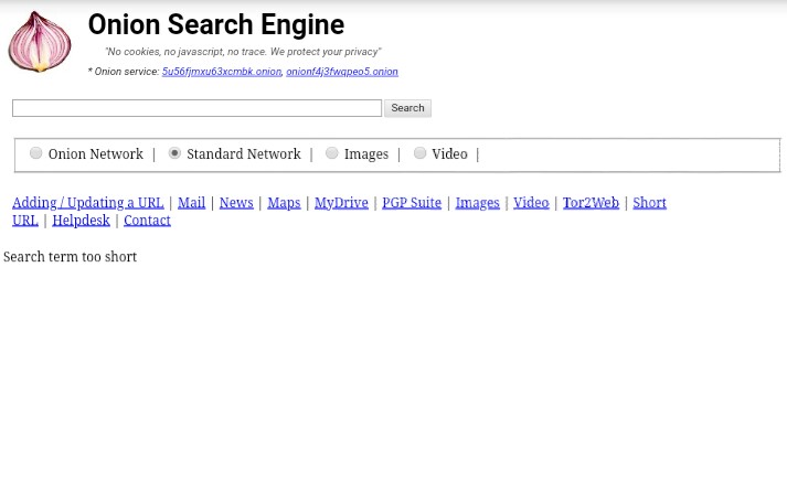 onion search engine