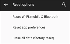 reset android to factory settings