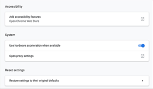 turn off hardware acceleration in browser