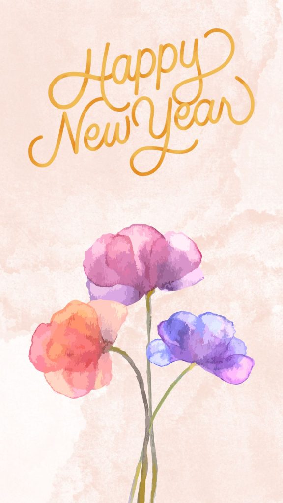 Nature themed New Year 2024 wallpapers for Android