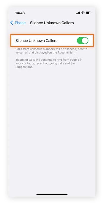 Slide the toggle On so that the green part is showing