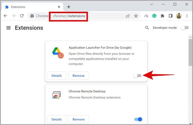 Disable Extensions in Chrome 1