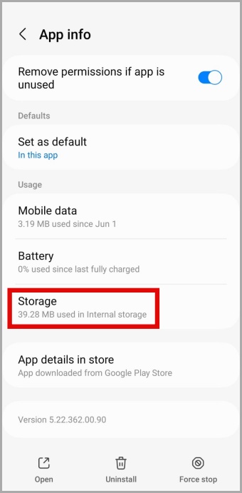 Google Keep Storage Settings Android