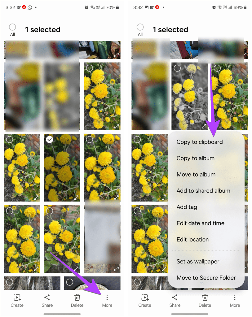 Samsung Copy Image to clipboard from gallery