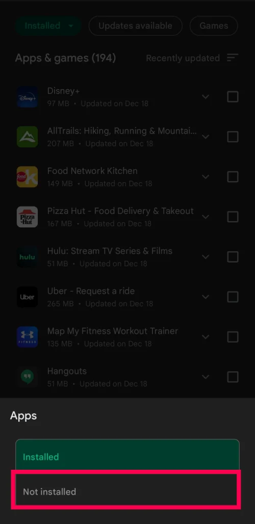 Tap Not Installed