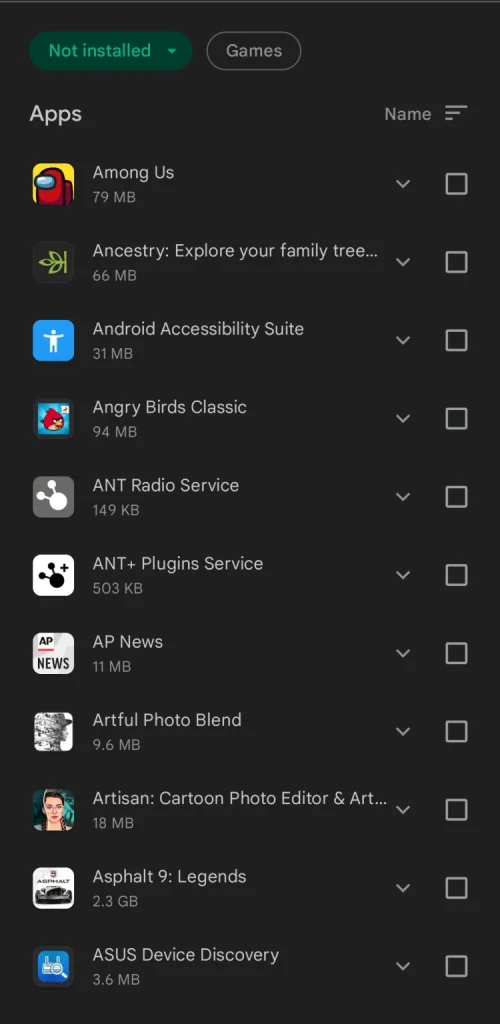 the applications linked to your Google account