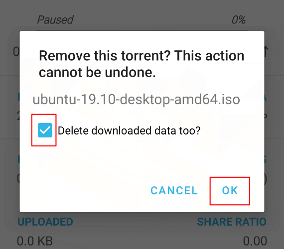 Flud Remove Torrent Confirm