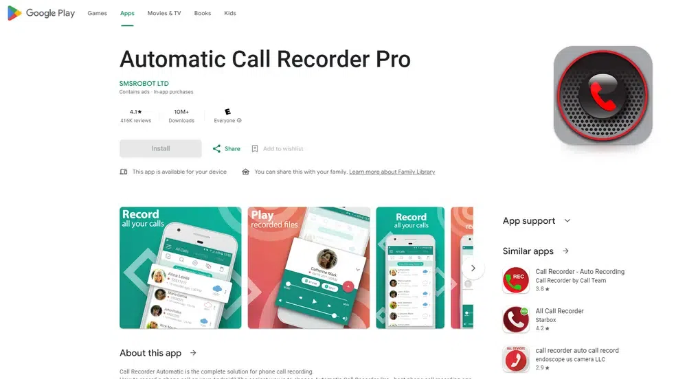 Automatic Call Recorder Pro