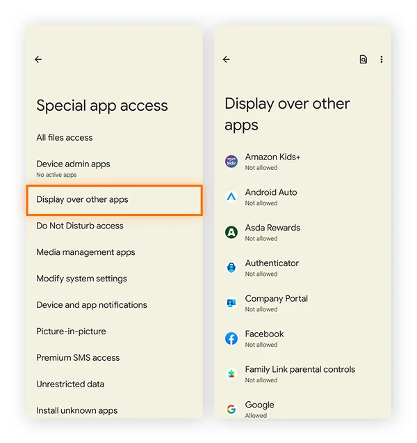 Display over other apps