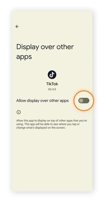 slide the toggle