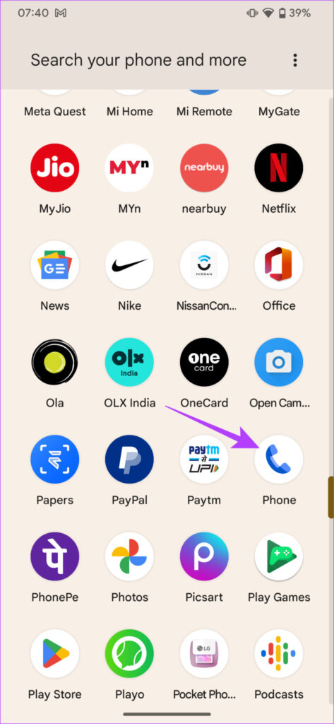 Phone call app icon
