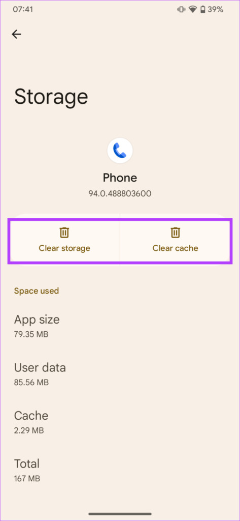 tap on Clear cache and then choose Clear storage
